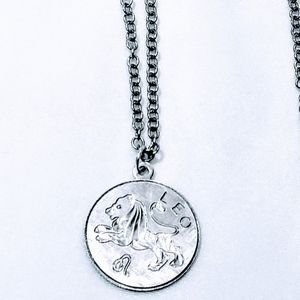 Silver "Leo" Charm W/ Chain